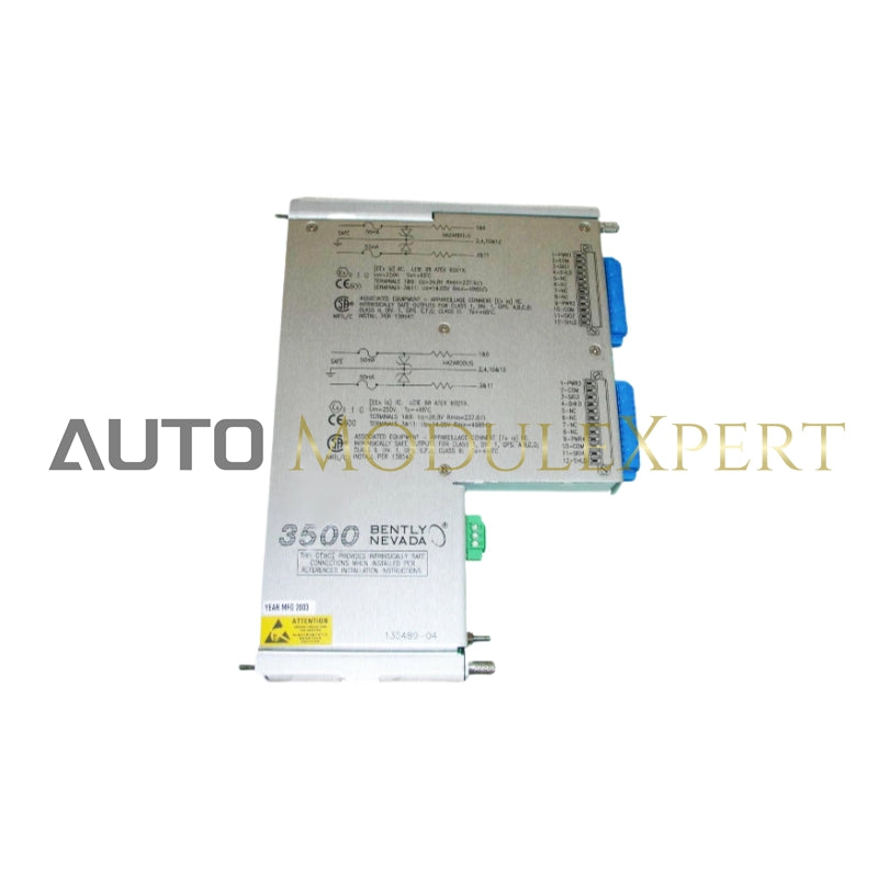 BENTLY NEVADA 3500/40 135489-04 I/O Module With Internal Barriers and Internal Terminations